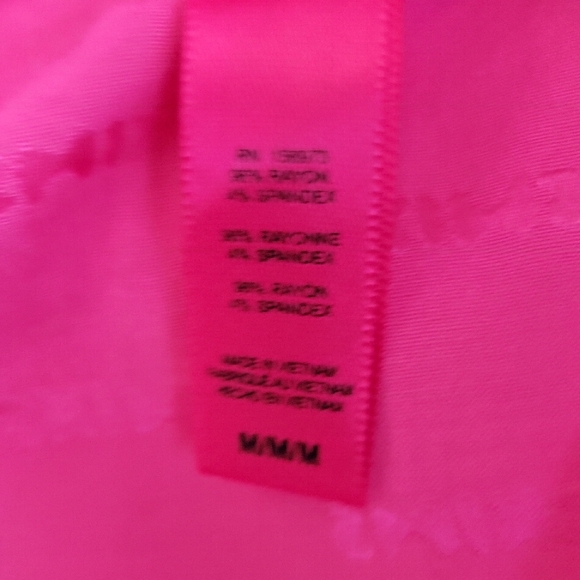 Skims Jaquard Long Sleeve Button Up With Skims Logo In Hot Pink - Picture 14 of 16